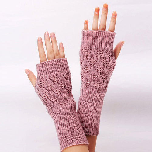 Réchauffeurs Tricot Mittens Demi-Doigt Gants