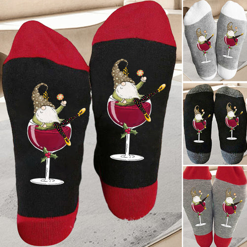 🧦Gnome Verre à vin Chaussette de Noël🧦